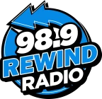 logo 98.9 Rewind Radio